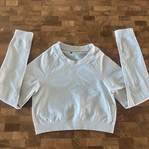 GYMSHARK Seamless Cream Leggings and Crop Top